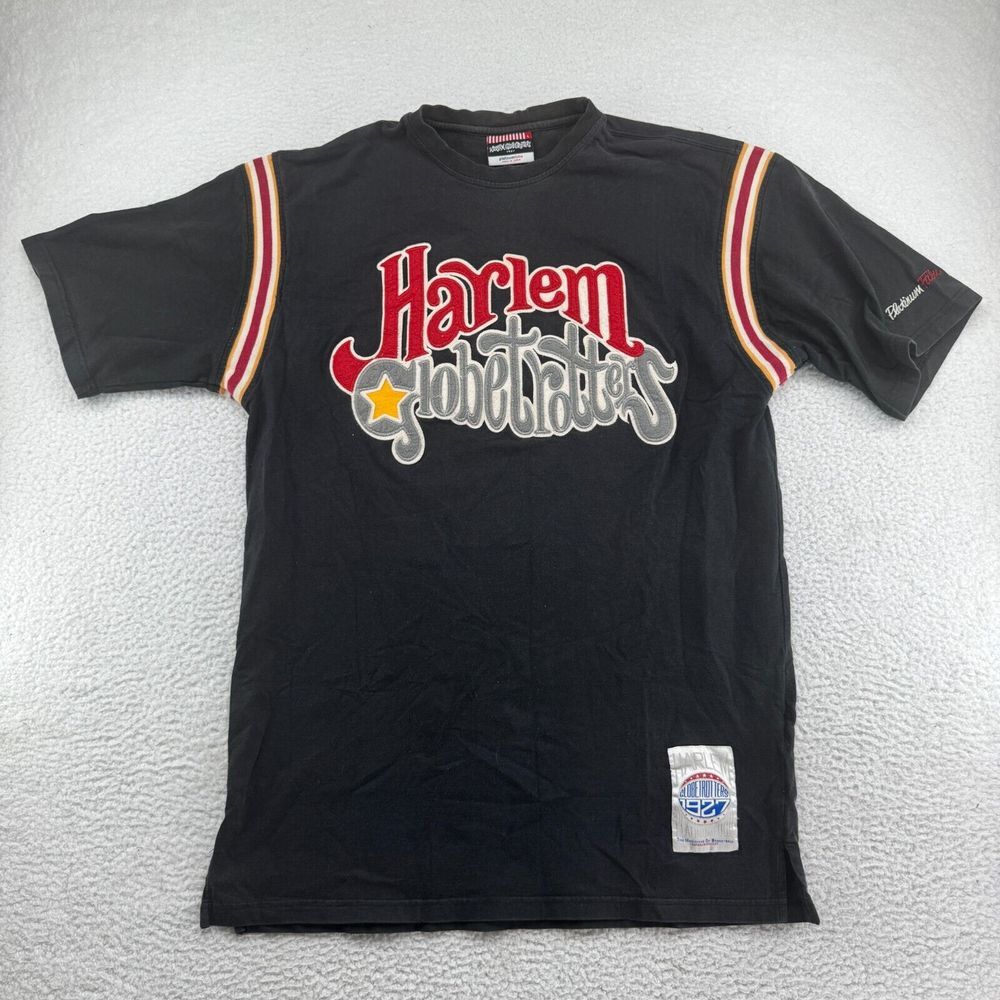 Vintage‎ Platinum Fubu Harlem Globetrotters Shirt Mens Large Black Stitched Y2K